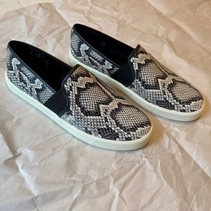 Vince Preston Snake Print Leather Sneakers